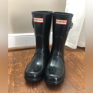 Hunter Black Gloss Rain Boots